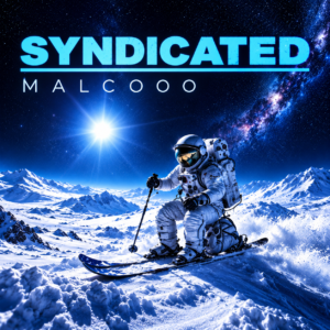 Syndicated by malcooo — astronaut skiing on blue snowy mountains